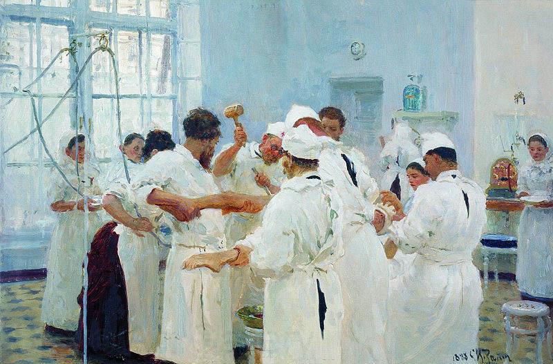 Ilya Repin The Surgeon Evgueni Vasilievich Pavlov in the Operating Theater Norge oil painting art